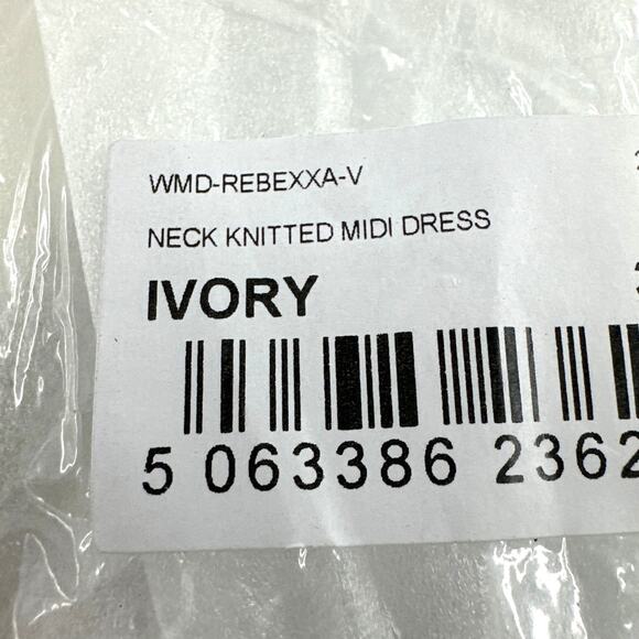 Ted Baker Ivory Wide Sleeve Knitted Bodycon Midi Dress Size US 8 - Picture 2 of 10